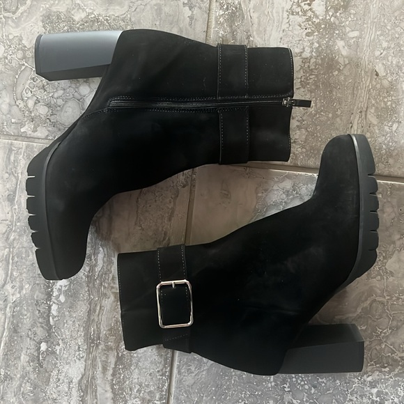 La Canadienne Buckle Accent Milo Block Heel Suede Boots, Size 11 New in Box $565 - Picture 6 of 14